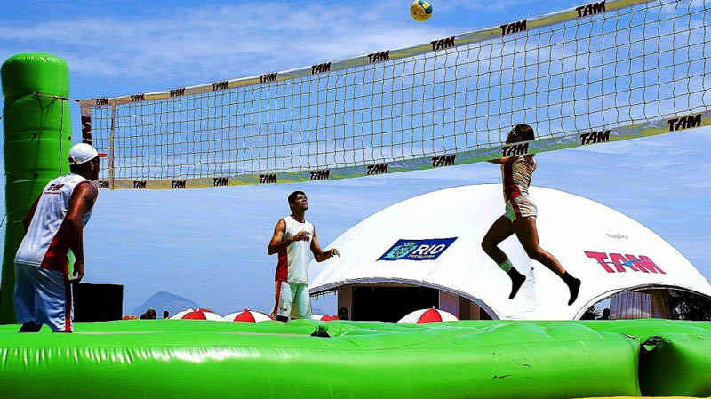 TAM Airlines Passion for Rio Volleyball Soccer Football Bossaball New sports Hybrid sports Gymnastics Rio de Janeiro