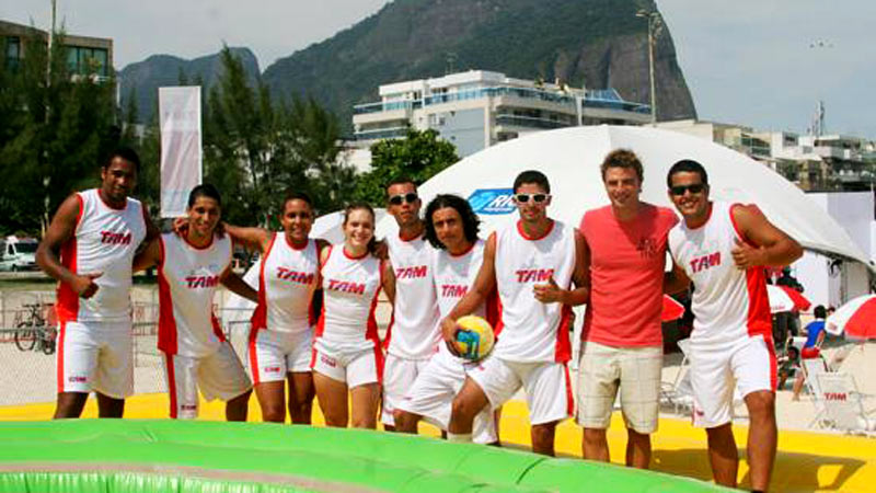 TAM Airlines Passion for Rio Volleyball Soccer Football Bossaball New sports Hybrid sports Gymnastics Rio de Janeiro