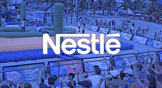 Nestle brand activation with Bossaball